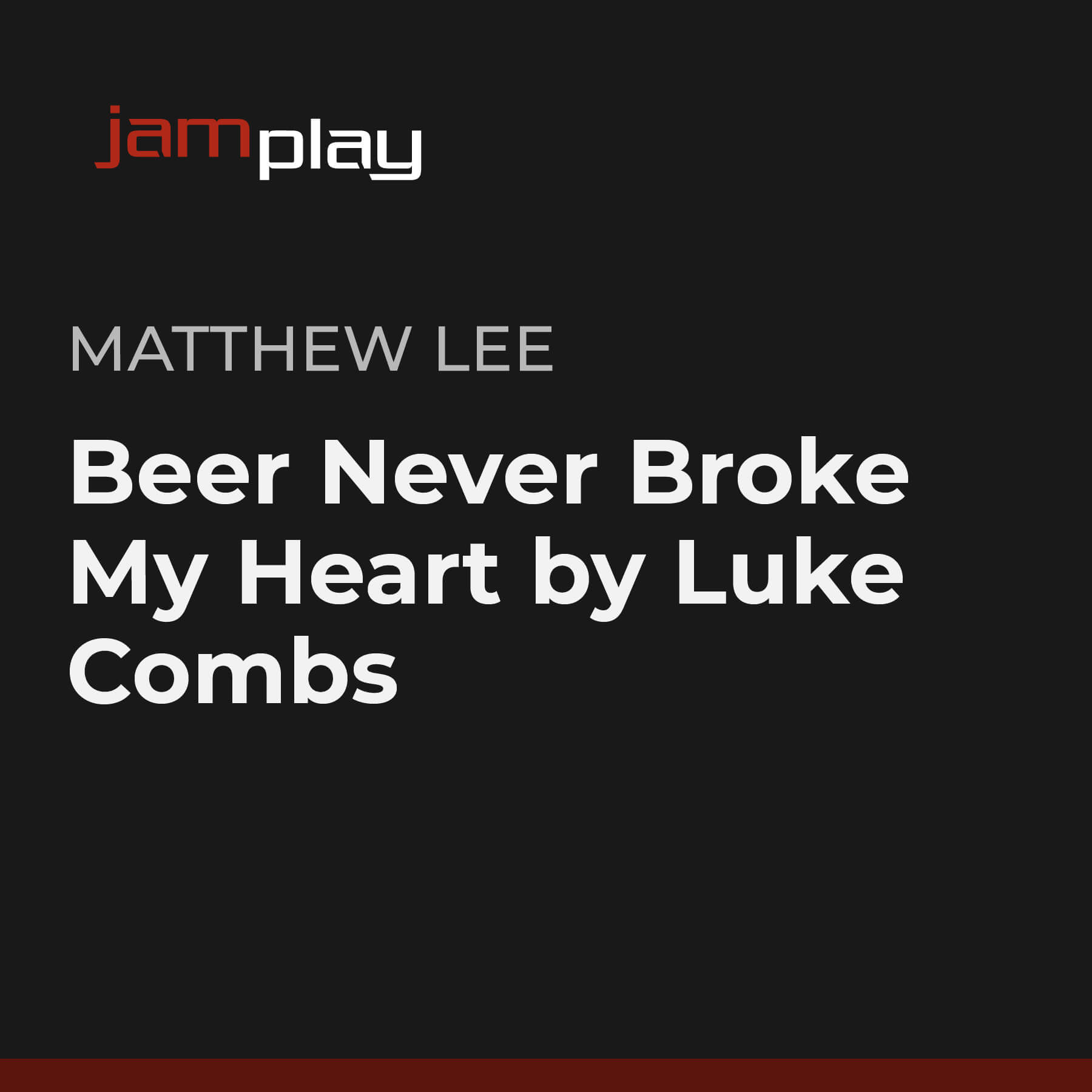 Beer Never Broke My Heart by Luke Combs